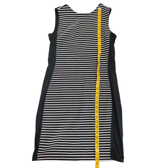 Athleta Scoop Back Black and White Striped Sleeveless Mini Dress Women's Size S - Picture 8 of 10